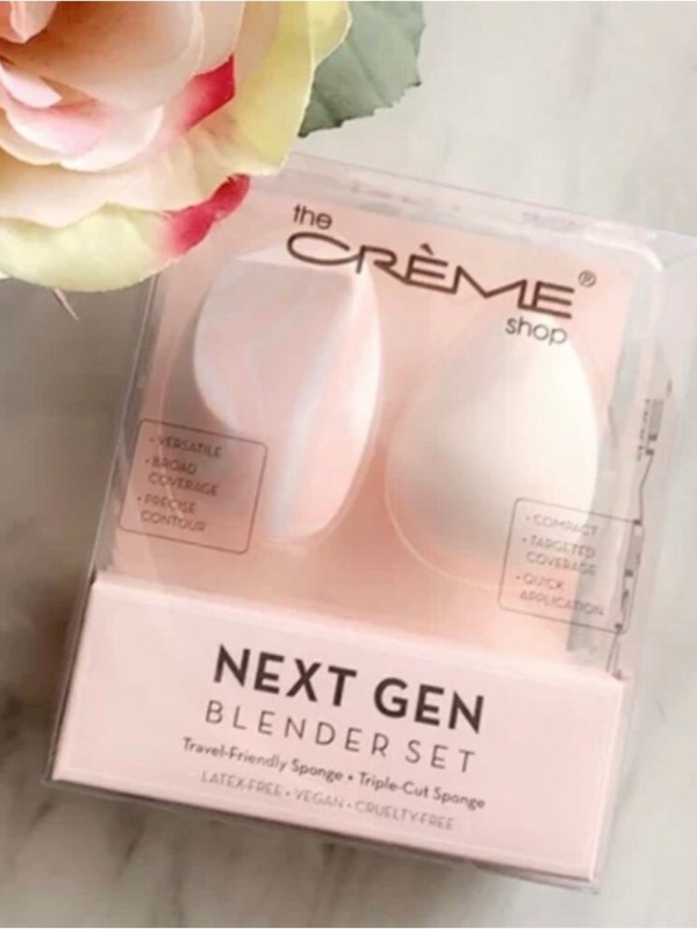 The Crème Shop Next Gen Blender Set 2pc Makeup Sponge Duo Latex-Free & Vegan